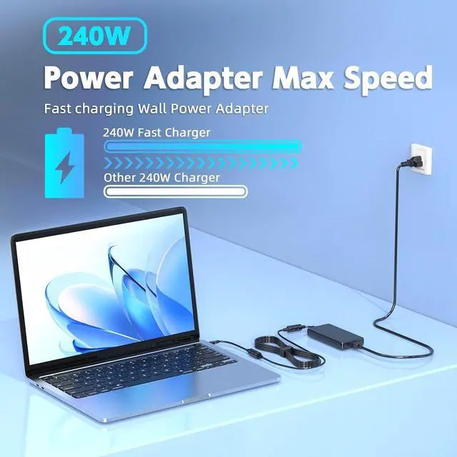 Alt view image 13 of 14 - 240W Laptop Charger Compatible with Dell G Series G3 G5 G7 G15 G16 3579, 5500, 5587, 5590, 7500, 7588, 7590, 7700, 7790, 5510, 5511, 5515, 5520, 5525, 5530, 5535, 7620 Power Supply Adapter Cord