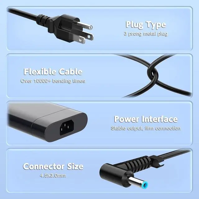 Alt view image 9 of 12 - 200W Laptop Charger Compatible with HP Victus 16.1 16 15.6 15 inch Gaming Laptop 16-d, 16-e, 16-r, 16-s, 16-t, 16-z, 15-FA, 15-fb; TPN-CA03, TPN-DA10, ADP-200HB B AC Adapter Power Cord