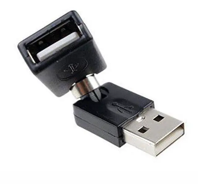 Alt view image 8 of 12 - Rotating and Swivel Twist USB 2.0 Type A Male to Type A Female 360 Degree Rotation Adjustable Right Angle Extension Adapter Convertor (2-Pack,AM-FM)