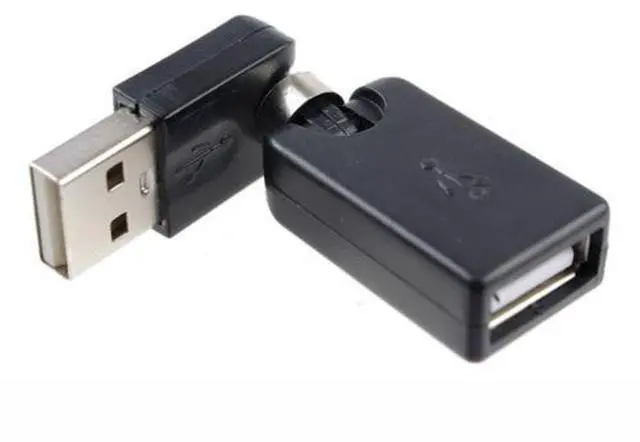 Alt view image 10 of 12 - Rotating and Swivel Twist USB 2.0 Type A Male to Type A Female 360 Degree Rotation Adjustable Right Angle Extension Adapter Convertor (2-Pack,AM-FM)