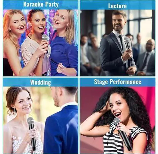 Alt view image 14 of 14 - Wireless Microphone for Handheld Wireless Mic System Professional Cordless Microphone for Singing Meeting Church Wedding Party