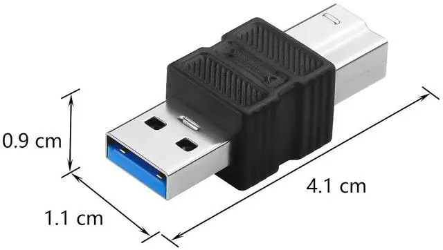 Alt view image 12 of 12 - USB 3.0 Type A Male to Type B Male Connector Adapter 5Gbps USB A to B Printer Converter for Printer, Scanner, External Hard Drive - 2Pack