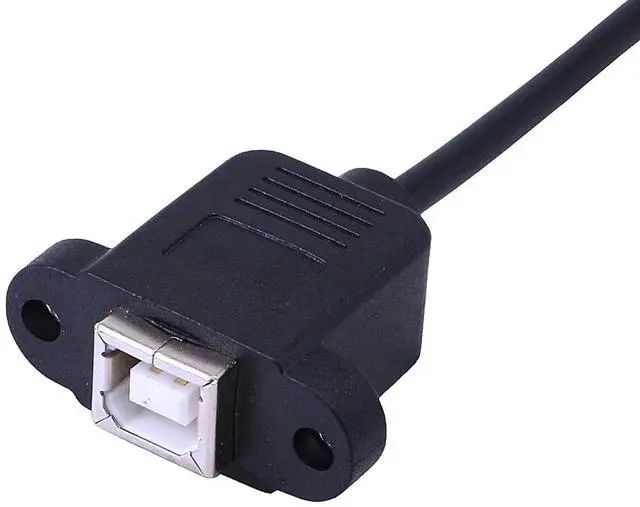 Alt view image 9 of 12 - 50cm Mini USB 5pin Male to USB Type B 2.0 Female Extension Panel Mount Data and Charge Cable with Screws Holes