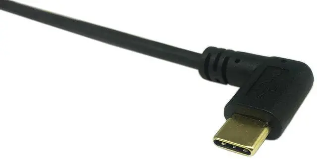 Alt view image 10 of 12 - 9 inch Gold Plated USB Left & Right Angle 3.0 Type C Male to Left Angle USB Type A 2.0 Male Fast Charge and Data Sync Cable L