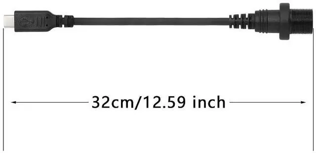 Alt view image 12 of 14 - 30cm USB Type C 2.0 Car Mount Dash Flush Waterproof Extension Cable for Car, Boat, Motorcycle, Truck Dashboard (USB-C)