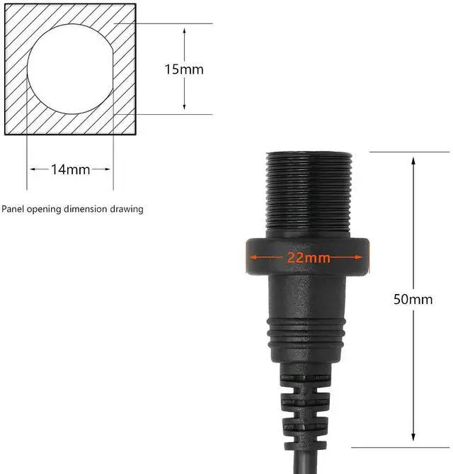Alt view image 13 of 14 - 30cm USB Type C 2.0 Car Mount Dash Flush Waterproof Extension Cable for Car, Boat, Motorcycle, Truck Dashboard (USB-C)