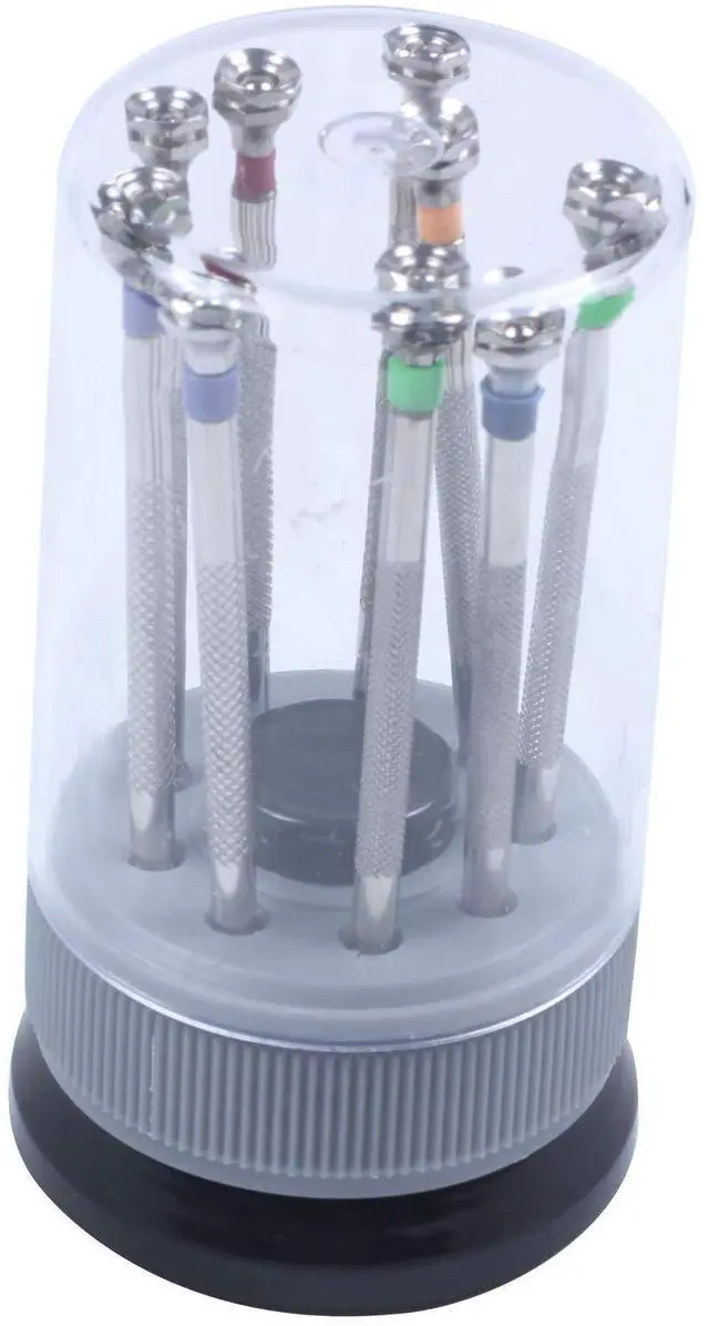 Alt view image 8 of 14 - 9Pcs 0.8mm-2.0mm Watch Screwdriver Screw Driver Kit Repair Tools Set For Watches Glass