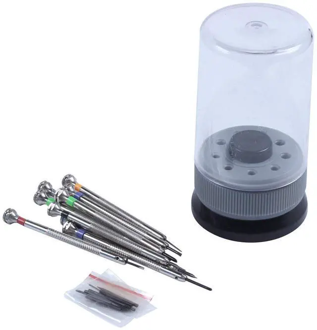 Alt view image 9 of 14 - 9Pcs 0.8mm-2.0mm Watch Screwdriver Screw Driver Kit Repair Tools Set For Watches Glass