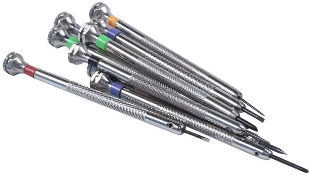 Alt view image 12 of 14 - 9Pcs 0.8mm-2.0mm Watch Screwdriver Screw Driver Kit Repair Tools Set For Watches Glass