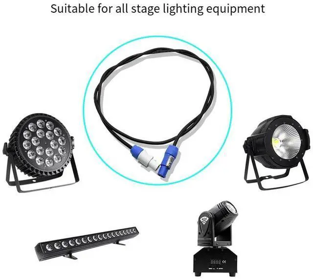 Alt view image 12 of 14 - 1M AC Power Cable for Beam Moving Head Light Beam 5R/7R Moving Head Light Extension Powercon Cable