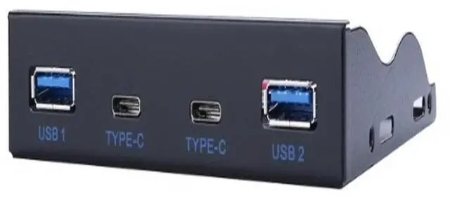 Alt view image 2 of 2 - FOR Dual 5Gb/s USB 3.1 Type-C + USB 3.0 HUB 19Pin USB to Dual USB3.0 USB-C adapte 3.5 Front Panel Floppy Disk Bay