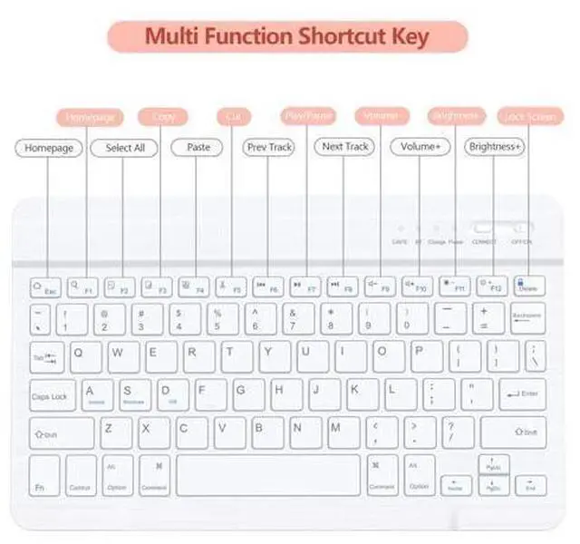Alt view image 8 of 10 - BQSS for iPad 10th Generation Keyboard Case 10.9"2022 & LED Wireless Mouse, 2.4G Wireless Bluetooth Two Mode Computer Mice