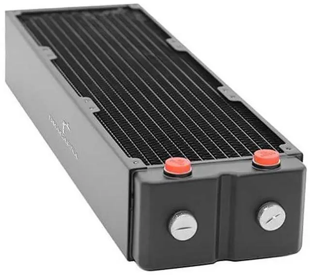 Alt view image 9 of 15 - dracaena.io 360mm - 64mm/2.51 inch Thick Computer Radiator, 12 Tubes Copper Water Cooling Cooler for CPU Heat Sink - Liquid Heat Exchanger Dual G1/4 Thread, Black
