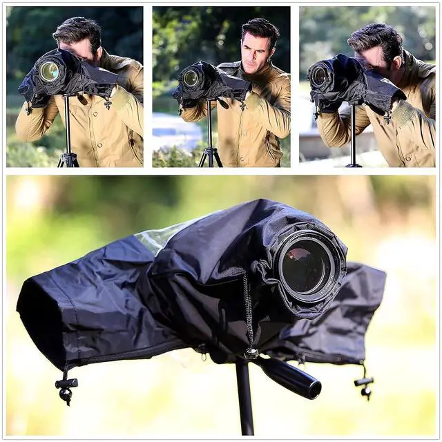 Alt view image 11 of 14 - Camera Rain Cover + Tripod Leg CoverDSLR Mirrorless Camera Rain Cover with 6 Pack Camera Tripod Leg Covers
