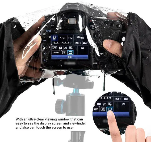 Alt view image 10 of 14 - Camera Rain Cover + Tripod Leg CoverDSLR Mirrorless Camera Rain Cover with 6 Pack Camera Tripod Leg Covers