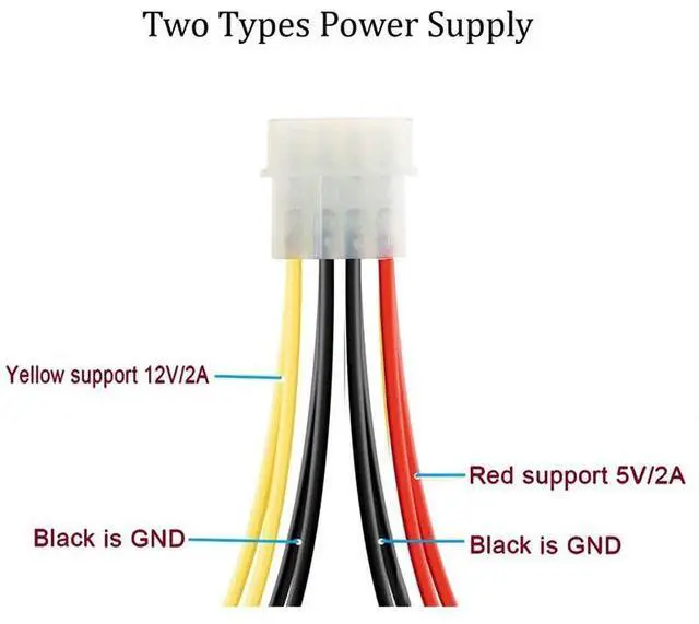 Alt view image 8 of 10 - 5pcs 4 Pin Molex To 2×15 Pin SATA Power Y-Cable Adapter For IDE 8 Inches