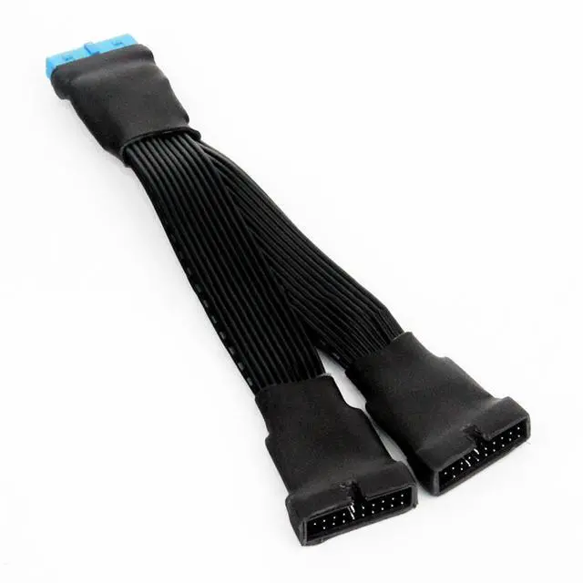 Main image of WRIARICH 19-pin To USB 3.0 20-pin 1 To 2 Power Splitter Cable 18AWG 12cm For Motherboard