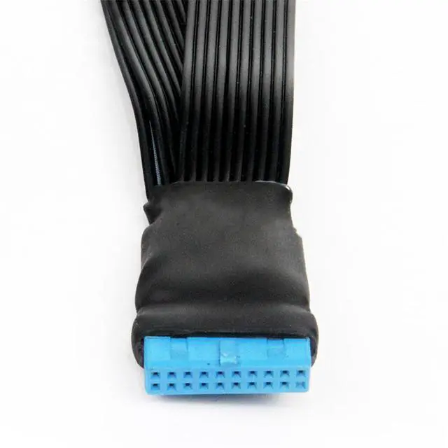 Alt view image 3 of 7 - WRIARICH 19-pin To USB 3.0 20-pin 1 To 2 Power Splitter Cable 18AWG 12cm For Motherboard