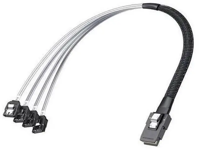 Alt view image 13 of 14 - Vszerda MiniSAS SFF-8087 Fan-Out Cable Breakout to 4xSATA, 6Gbps High-Speed Cable for RAID Controllers, Servers & Storage Enclosures, 1-m(3.3ft)