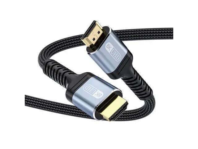 Alt view image 8 of 14 - 10K 8K 4K HDMI 2.1 Cable 8ft, 48Gbps Ultra High Speed HDMI Cable Braided Cord-8K@60Hz 4K@120Hz, Dynamic HDR, eARC, HDCP 2.2&2.3, 3D, for TV/Laptop/Monitor/PS5/Xbox/Projector/Entertainment/Sound System