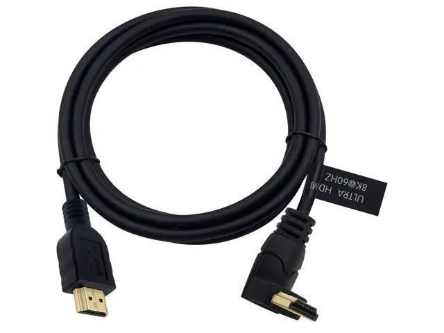 Alt view image 8 of 14 - Vszerda 8K HDMI 2.1 Cable 6feet, HDMI 48gbps 90 Degree Up Angle HDMI Male to Male HDMI 2.1 Cable with 8K 60Hz Video and 3D HDR for TV/Xbox /PS4 /PS5(M/M Up)