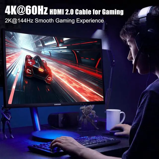 Alt view image 10 of 14 - HDMI to HDMI Cables 5 Feet, 10-Pack, High Speed HDMI 2.0 Cable Supports 4K@60Hz, 2K, 1080P, HDCP 2.2, HDR, ARC & Ethernet, Compatible with Xbox, PS3, PS4, Laptop, Roku, Monitor, TV etc