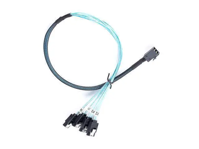 Alt view image 10 of 10 - Vszerda 2Pack Mini SAS to SATA Cable: 0.5M SFF-8643 to SATA Forward Breakout Mini SAS HD SFF 8643 Controller to Hard Drive Cable (1.6FT)