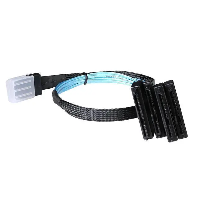 Alt view image 12 of 12 - 2Pack Mini-SAS to SAS-Cable: 0.5M SFF-8087 to SAS-SFF-8087 to SFF-8482 x4 with SATA Power Adapter-Cable (1.6FT)