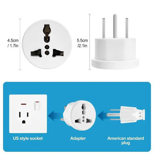 Alt view image 9 of 12 - UK to US Plug Adapter, Type B International Power Adaptor Compatible with Plugs from Europe, India and Other Countries 3-Packs