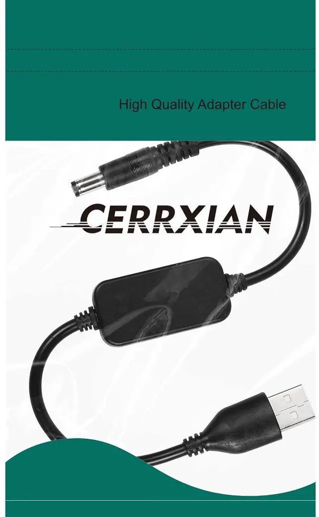 Alt view image 12 of 12 - 1FT DC 5V to DC 12V USB Voltage Step Up Converter Cable,Power Adapter Cable with DC 5.5 x 2.1mm Jack,USB 5V 2A to DC 12V 0.8A Cable