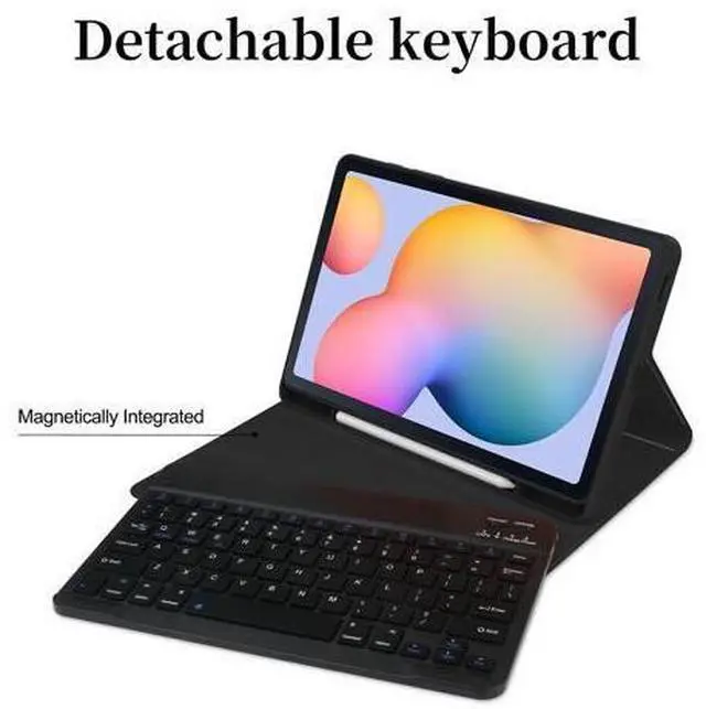 Alt view image 7 of 10 - kaidisen Backlit Keyboard for Galaxy Tab S6 Lite 10.4" 2024/2022/2020 Keyboard Case with Mouse, Detachable Backlight Color Keyboard Case,Pink+White