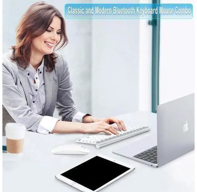 Alt view image 7 of 10 - Wireless Keyboard and Mouse for Mac Bluetooth USB C Compatible with Apple MacBook Air Pro iMac Ipad and Windows Laptops Android Tablets