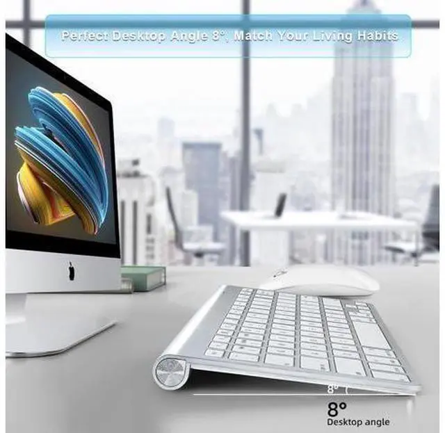 Alt view image 9 of 10 - Wireless Keyboard and Mouse for Mac Bluetooth USB C Compatible with Apple MacBook Air Pro iMac Ipad and Windows Laptops Android Tablets