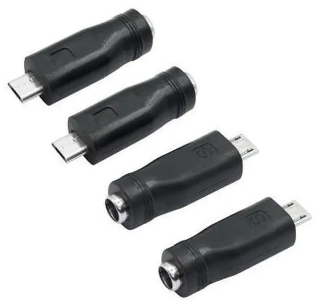 Alt view image 7 of 12 - Vszerda DC 5.5mm x 2.1mm to Micro USB Adapter, 5V DC 5521 Female to Micro USB Male Plug Convert Connector Power (4Pcs)