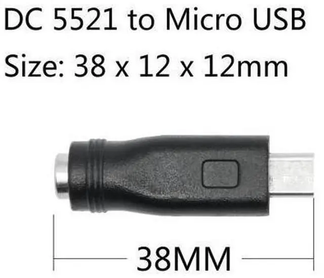 Alt view image 12 of 12 - Vszerda DC 5.5mm x 2.1mm to Micro USB Adapter, 5V DC 5521 Female to Micro USB Male Plug Convert Connector Power (4Pcs)