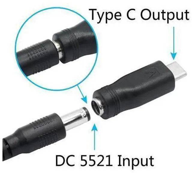 Alt view image 9 of 12 - Vszerda DC 5.5mm x 2.1mm to USB C Adapter, 5V DC 5521 Female to USB Type C Male Plug Convert Connector Power (4Pcs)