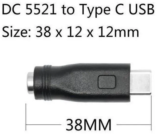 Alt view image 12 of 12 - Vszerda DC 5.5mm x 2.1mm to USB C Adapter, 5V DC 5521 Female to USB Type C Male Plug Convert Connector Power (4Pcs)