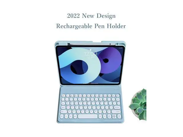 Alt view image 10 of 10 - kaitesi Keyboard Case Mouse for iPad 10th Generation 2022 Keyboard Case Cute Round Keys Detachable Bluetooth Keyboard Slim Smart Cover,Mint Green