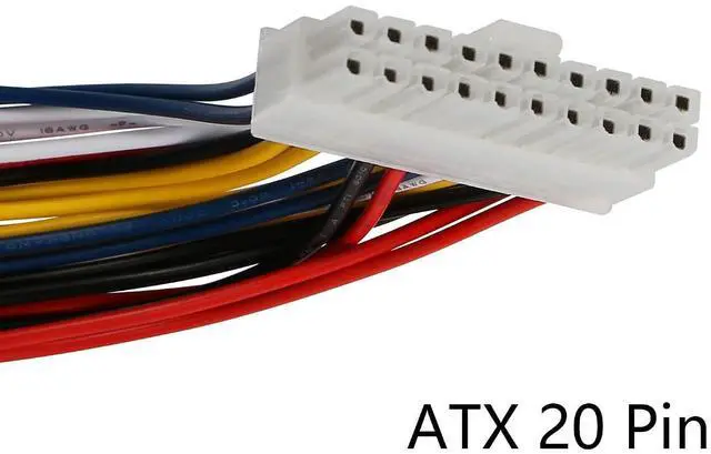 Alt view image 9 of 12 - 30cm ATX 20 Pin Male to 20 Pin Female Power Supply Extension Cable for Computer PC