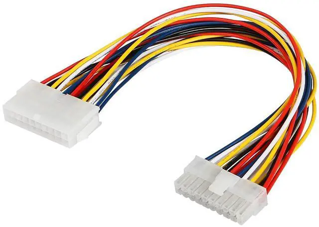 Alt view image 7 of 12 - 30cm ATX 20 Pin Male to 20 Pin Female Power Supply Extension Cable for Computer PC