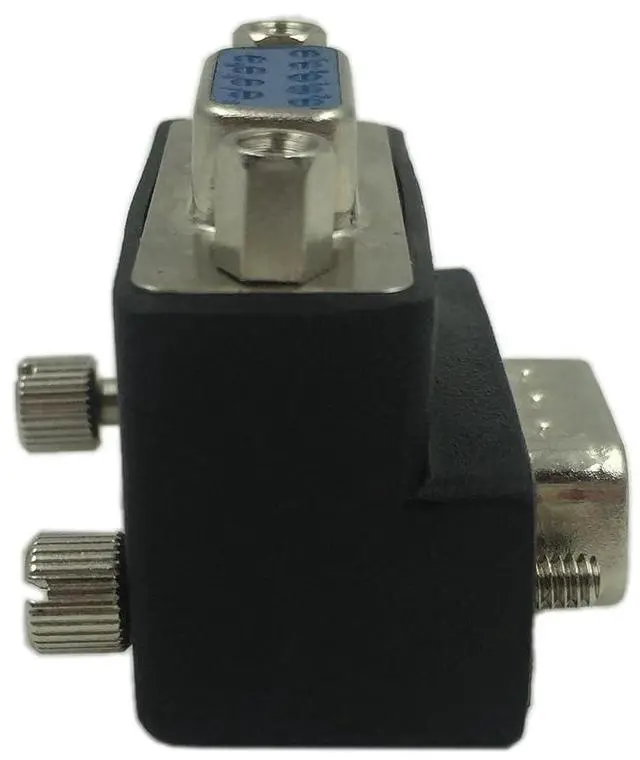 Alt view image 8 of 12 - 90 Degree DB9 9 Pin RS 232 Male to Female Serial Gender Changer Extension Cable Converter Adapter Coupler