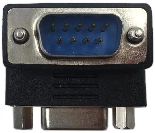 Alt view image 10 of 12 - 90 Degree DB9 9 Pin RS 232 Male to Female Serial Gender Changer Extension Cable Converter Adapter Coupler