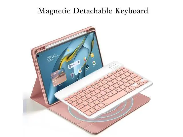 Alt view image 7 of 10 - kaidisen Keyboard Case Mouse for iPad 10th Generation 10.9 inch 2022 iPad 10 Detachable Cute Color Keyboard Case with Pencil Holder,Dark Green