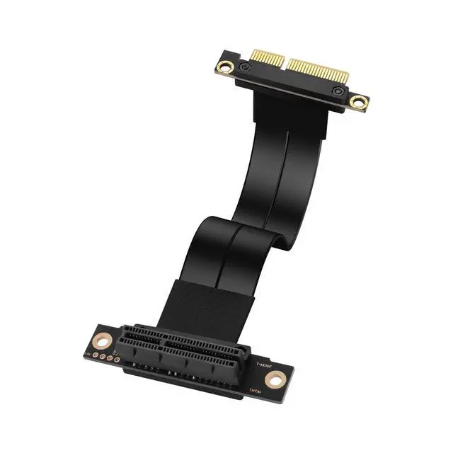 Alt view image 6 of 10 - SinLoon PCIe 3.0 X4 Extension Cable 90 Degree PCI-E 4X Male to Female Riser Cable 20CM (90 Degree)