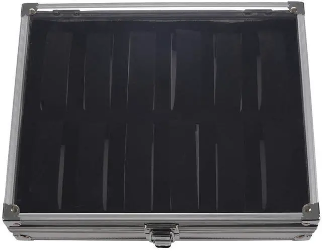 Alt view image 8 of 14 - Useful Aluminium Watches Box 12 Grid Slots Jewelry Watches Display Storage Box Square Case Suede Inside Rectangle Watch Holder