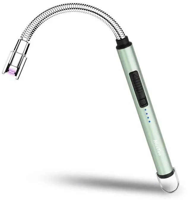 Main image of Lighter, Electric Candle Rechargeable USB Lighter Plasma Arc for Candle Birthday Camping Green