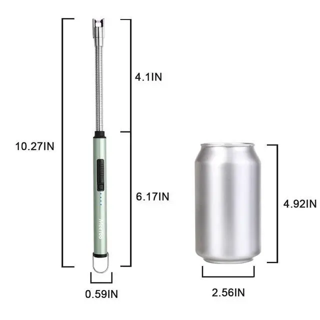 Alt view image 7 of 7 - Lighter, Electric Candle Rechargeable USB Lighter Plasma Arc for Candle Birthday Camping Green