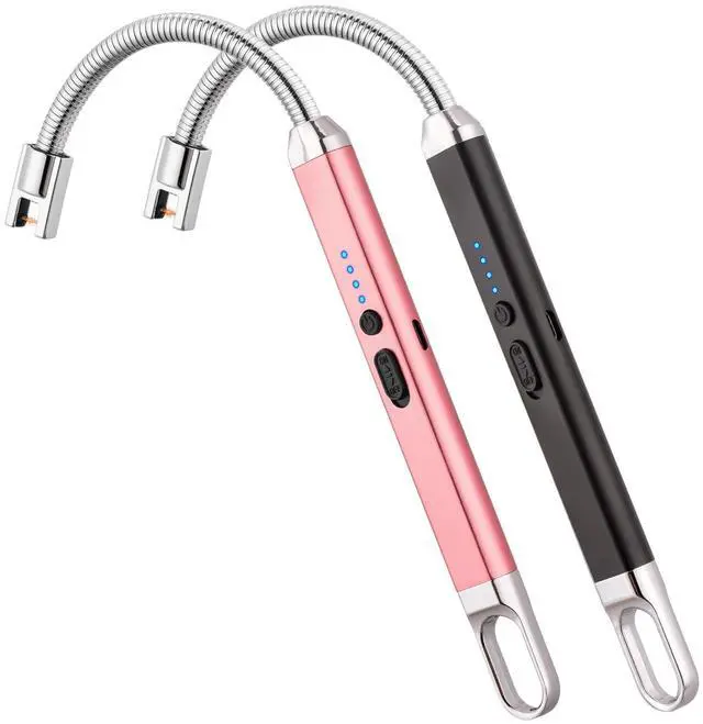 Main image of 2 Pack Electric Candle Lighter, Birthday Christmas Stocking Stuffers Gifts for Women Mom Men Wife Sister, USB Arc Rechargeable Windproof Long Lighter for Candle BBQ Housewarming Gift Idals