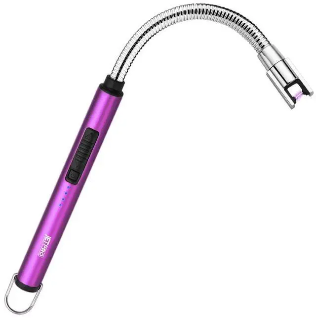 Main image of Candle Lighters USB Rechargeable Arc Electric Lighter with 360° Flexible Neck for Candle BBQ Camping (Purple)
