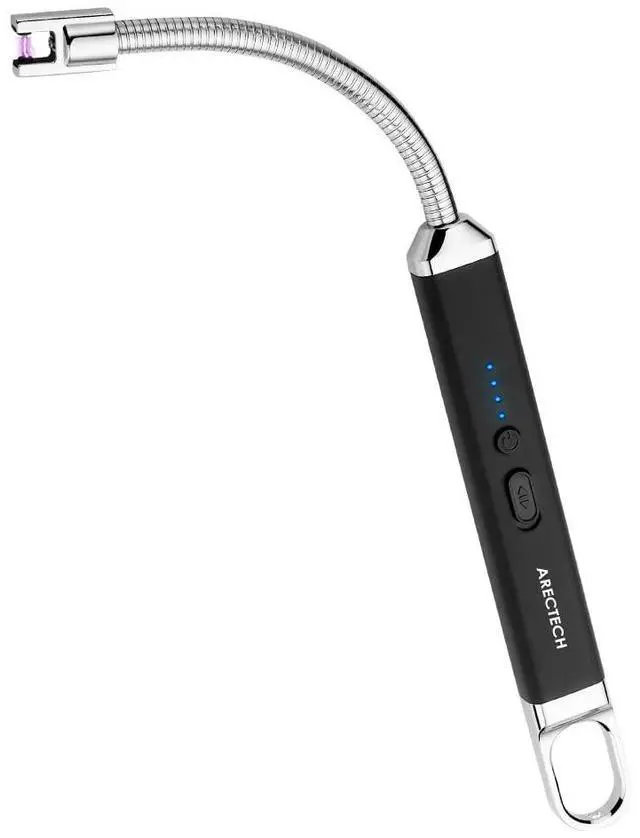 Main image of Electric Arc Candle Lighter Flameless Rechargeable USB Long Lighter for Candle Cooking BBQs Fireworks Black